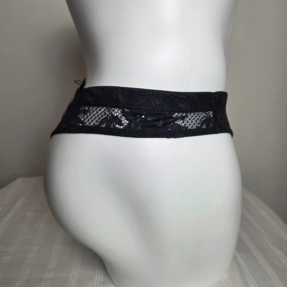 Cosabella Mens Black Floral Lace Thong Underwear Low Rise T-Back Intimates